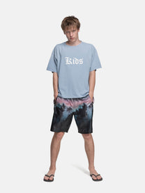 SINGLE STITCH TEE - KIDS DUSTY BLUE