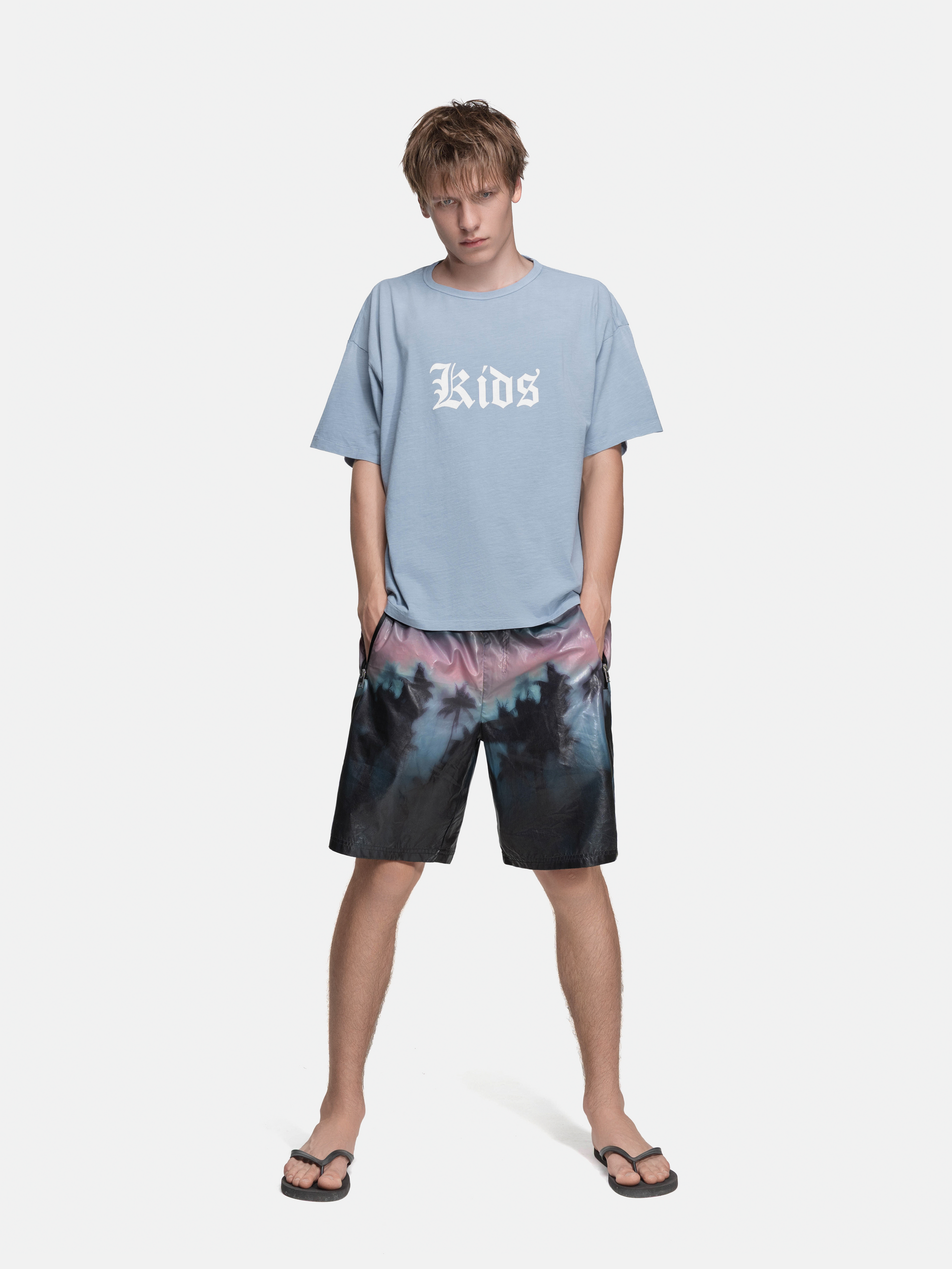 SINGLE STITCH TEE - KIDS DUSTY BLUE