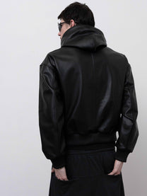 AUDIO-LEDERJACKE – SCHWARZ