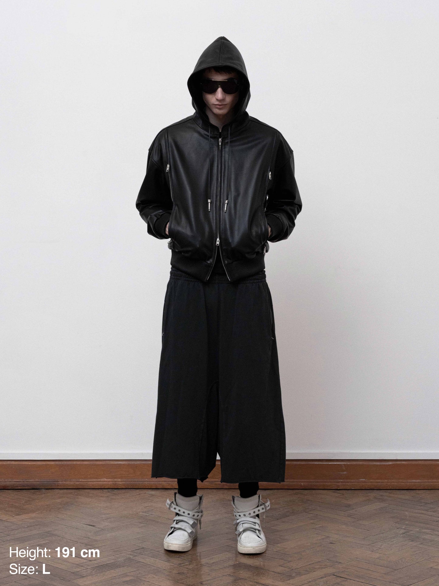 AUDIO LEATHER JACKET - BLACK