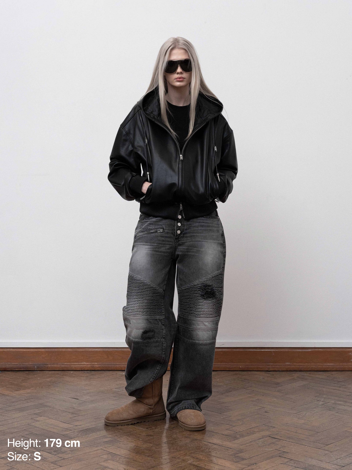 AUDIO LEATHER JACKET - BLACK