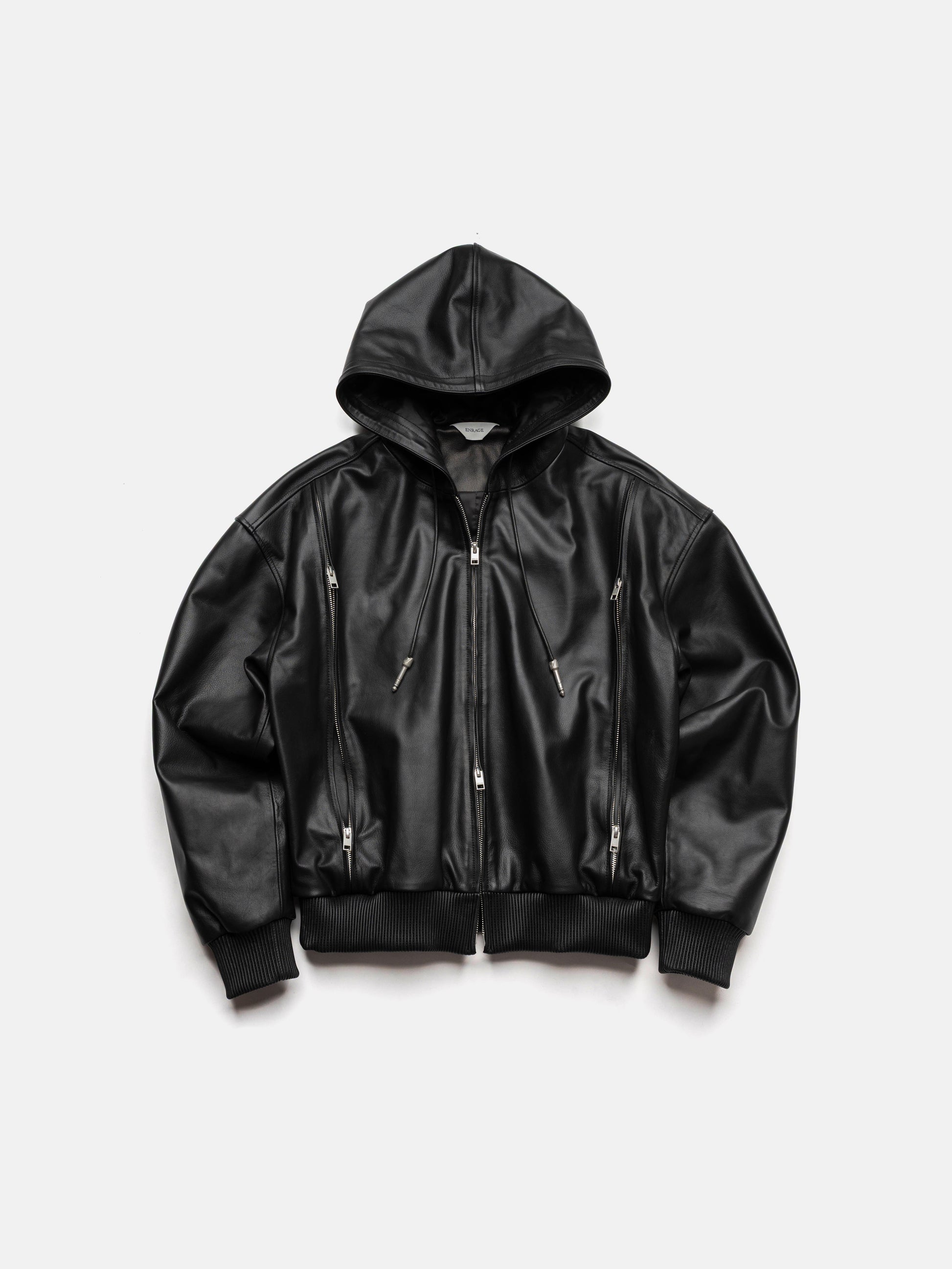 AUDIO-LEDERJACKE – SCHWARZ