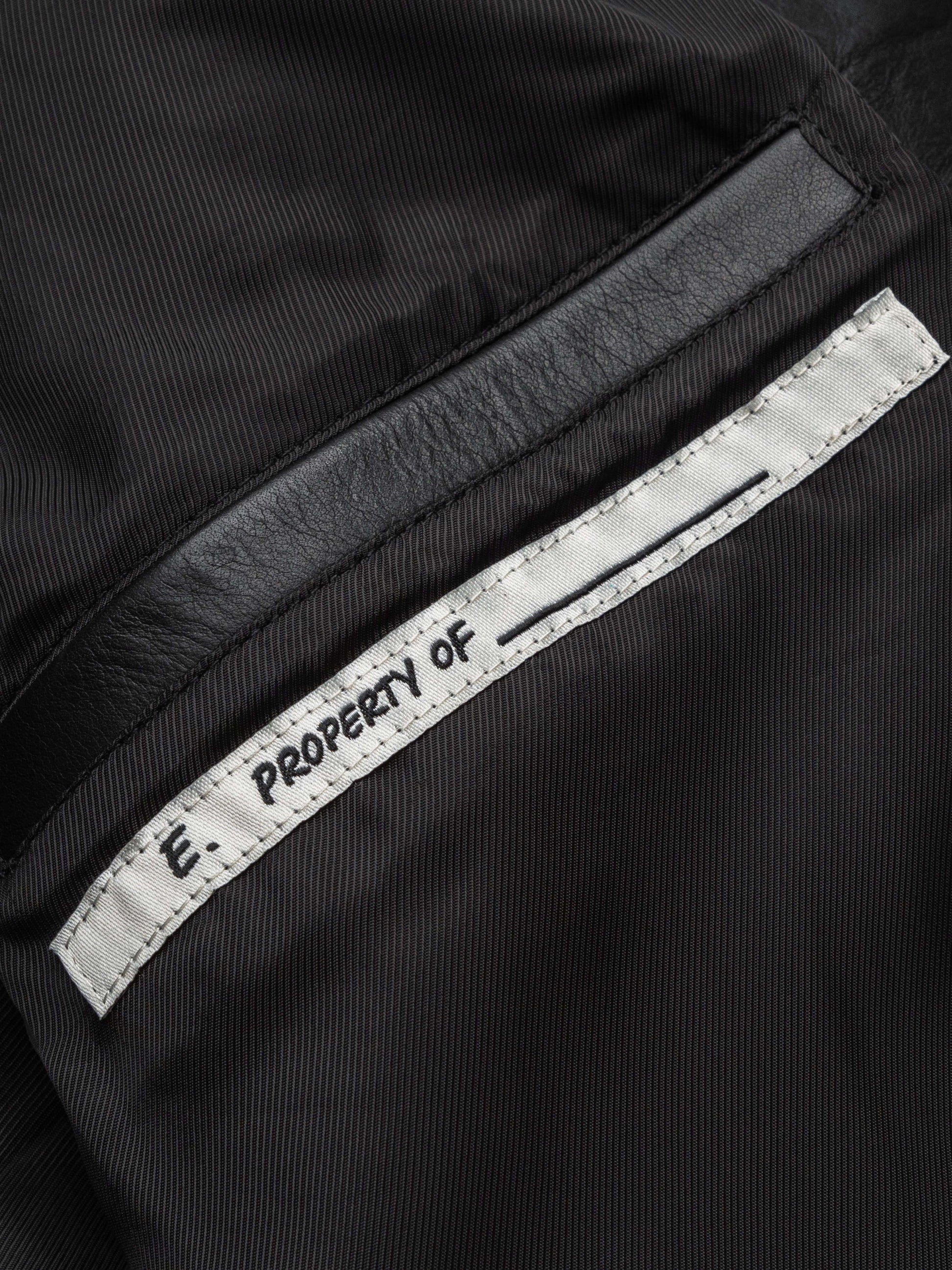 CROSS LEATHER JACKET - BLACK