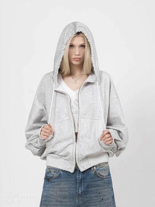 2010 ZIP HOODIE – WEISSER LEOPARD