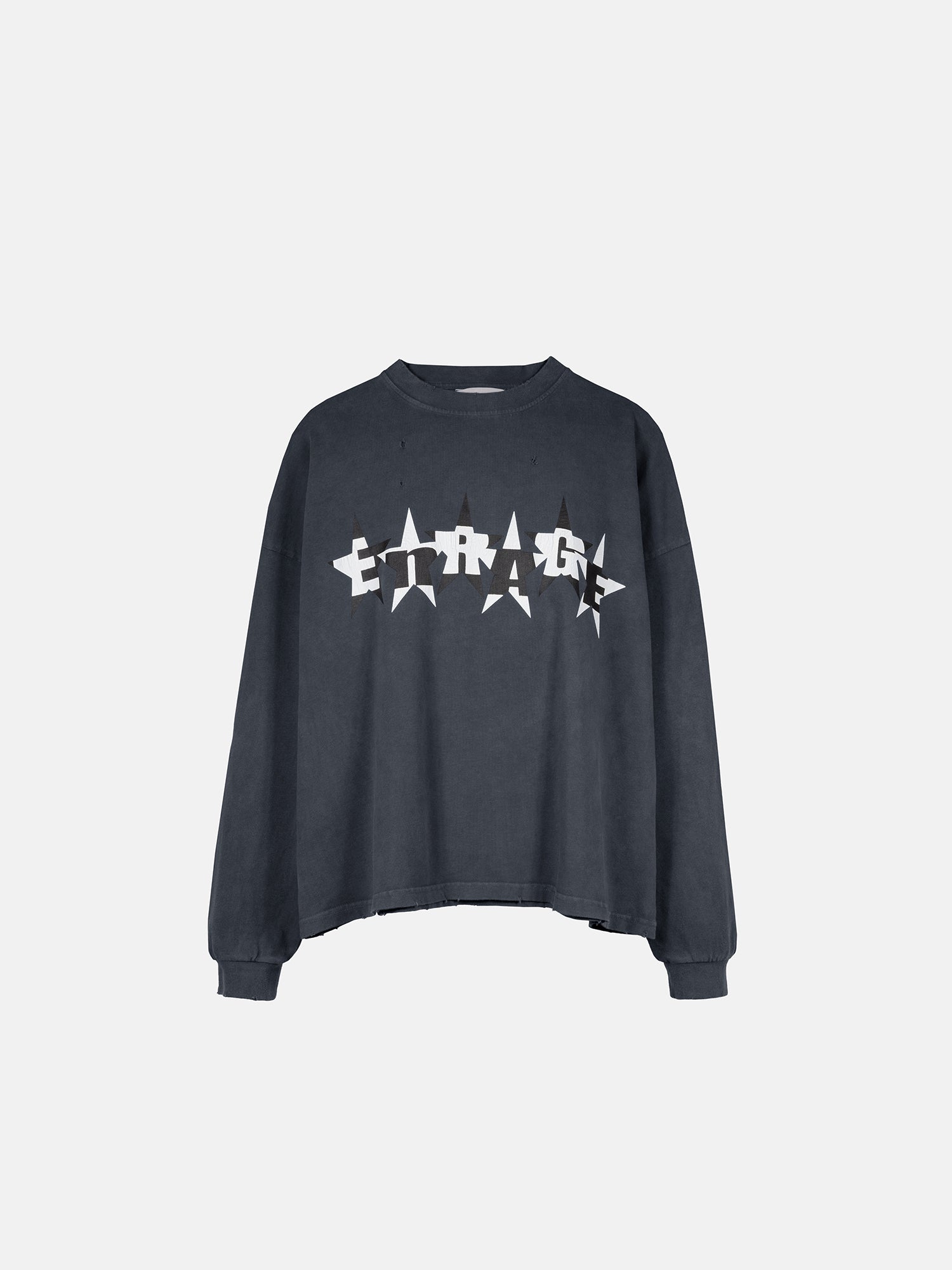STARS LONGSLEEVE - VINTAGE SCHWARZ