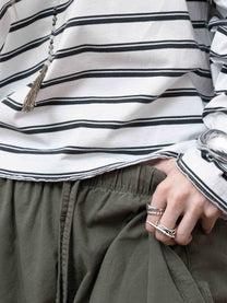 BAGGY LONGSLEEVE – WEISS GESTREIFT