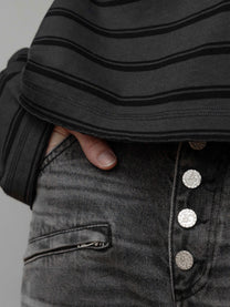 BAGGY LONGSLEEVE – SCHWARZ GESTREIFT
