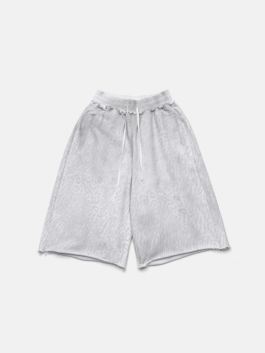 MAXI SHORTS - WHITE LEOPARD