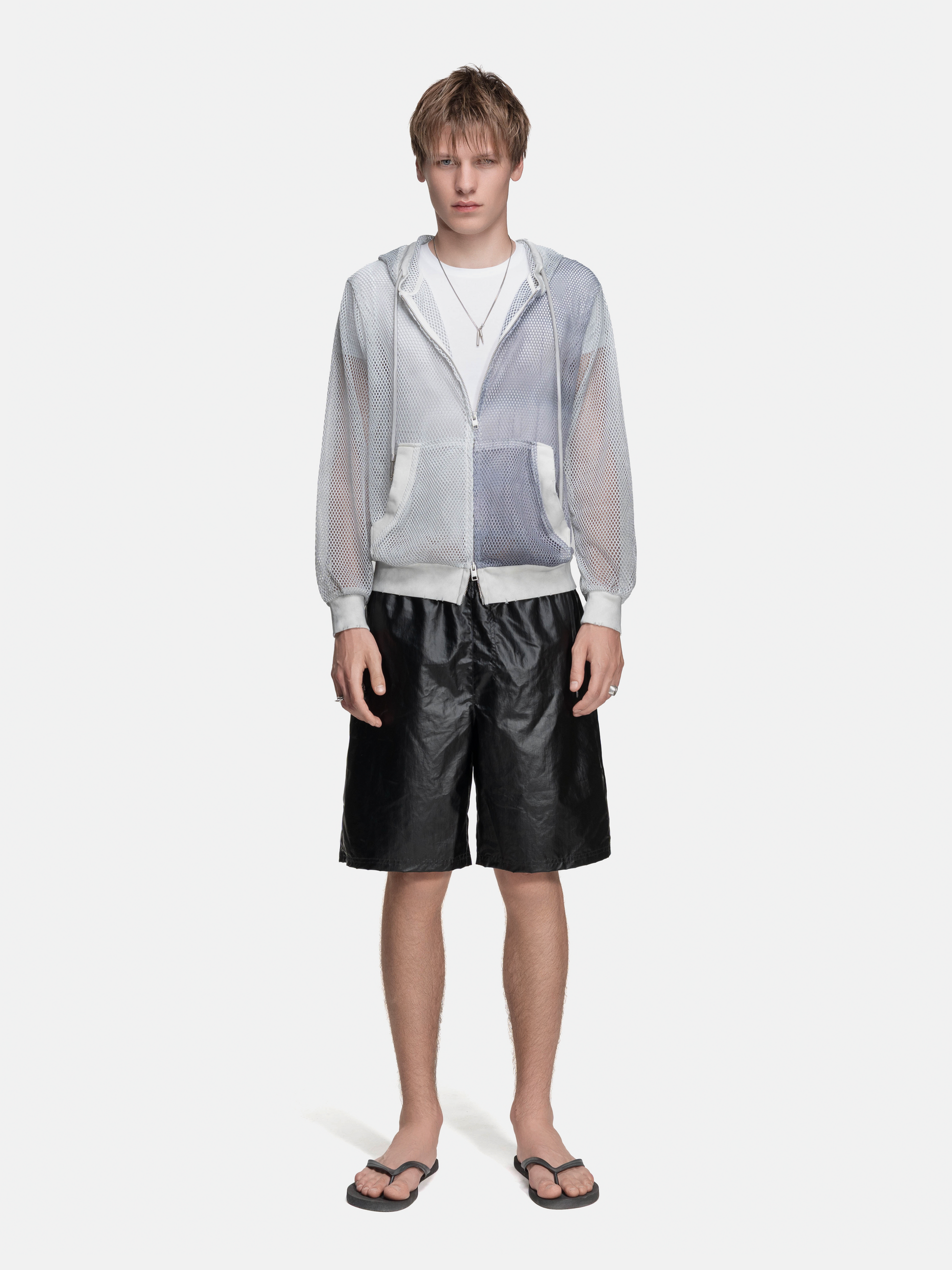 MESH HOODIE - WHITE