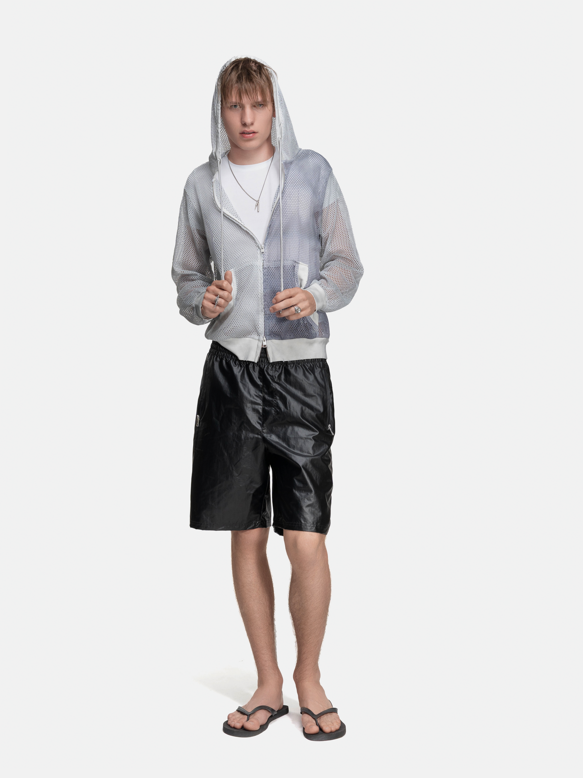 MESH HOODIE - WHITE