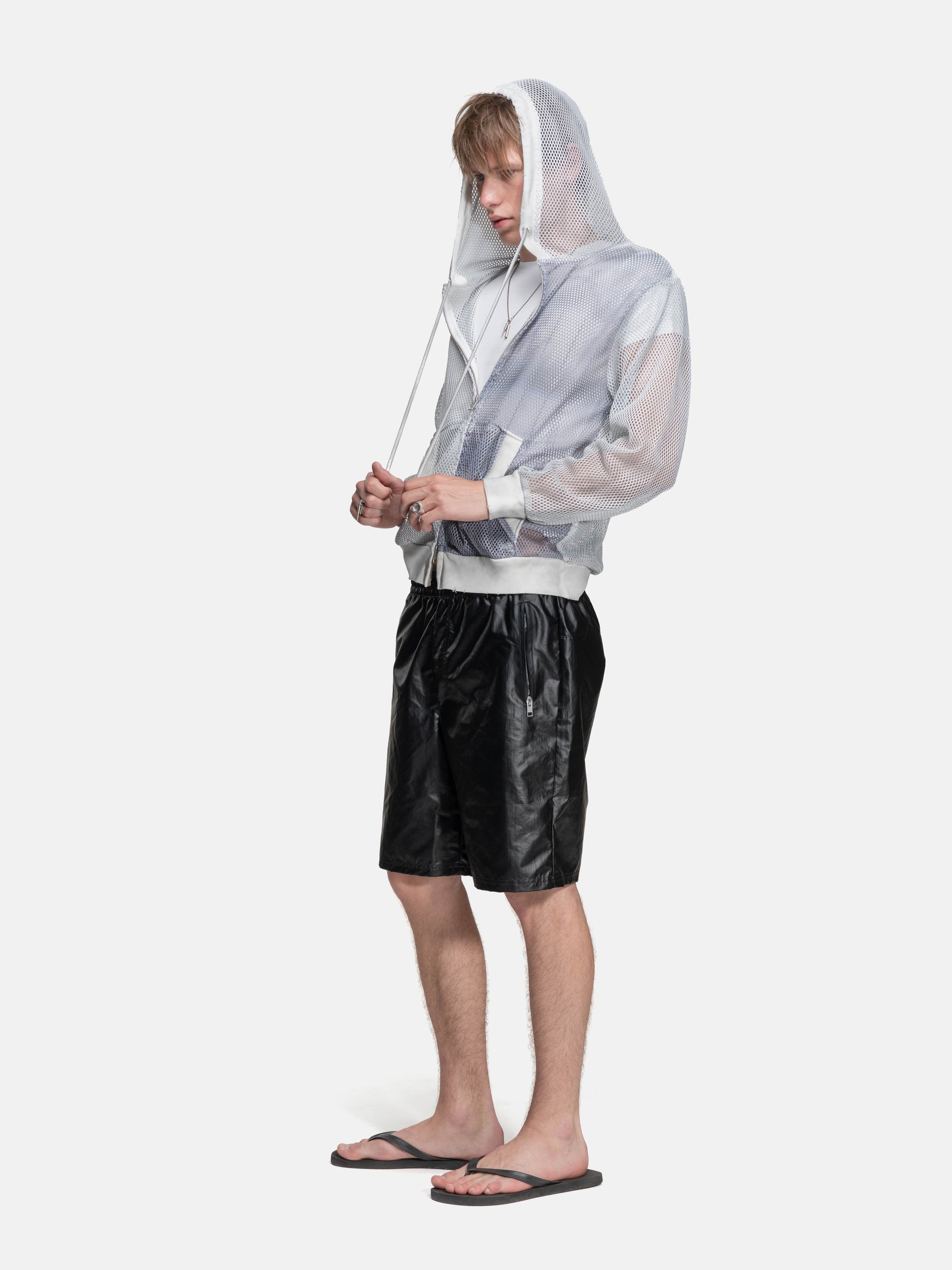MESH HOODIE - WHITE