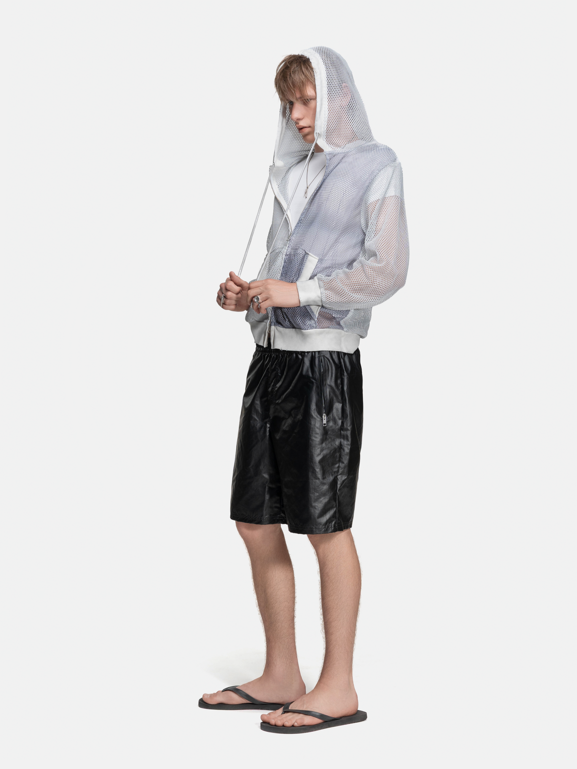 MESH HOODIE - WHITE
