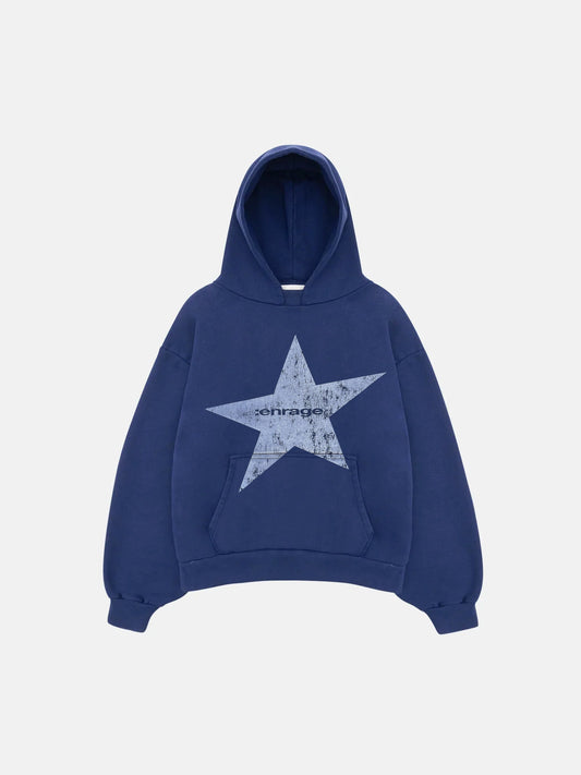 STAR HOODIE - VINTAGE NAVY