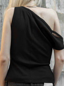 OFF SHOULDER TOP - BLACK