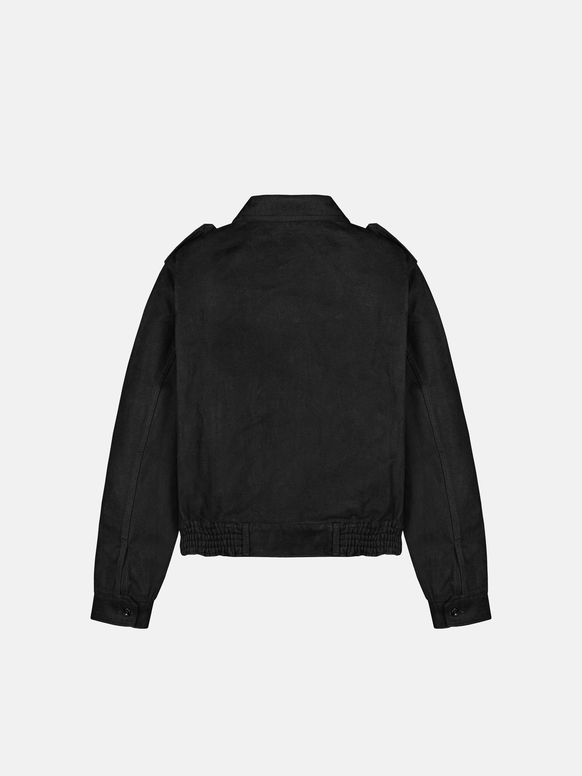 OFFIZIERJACKE – SCHWARZES CANVAS