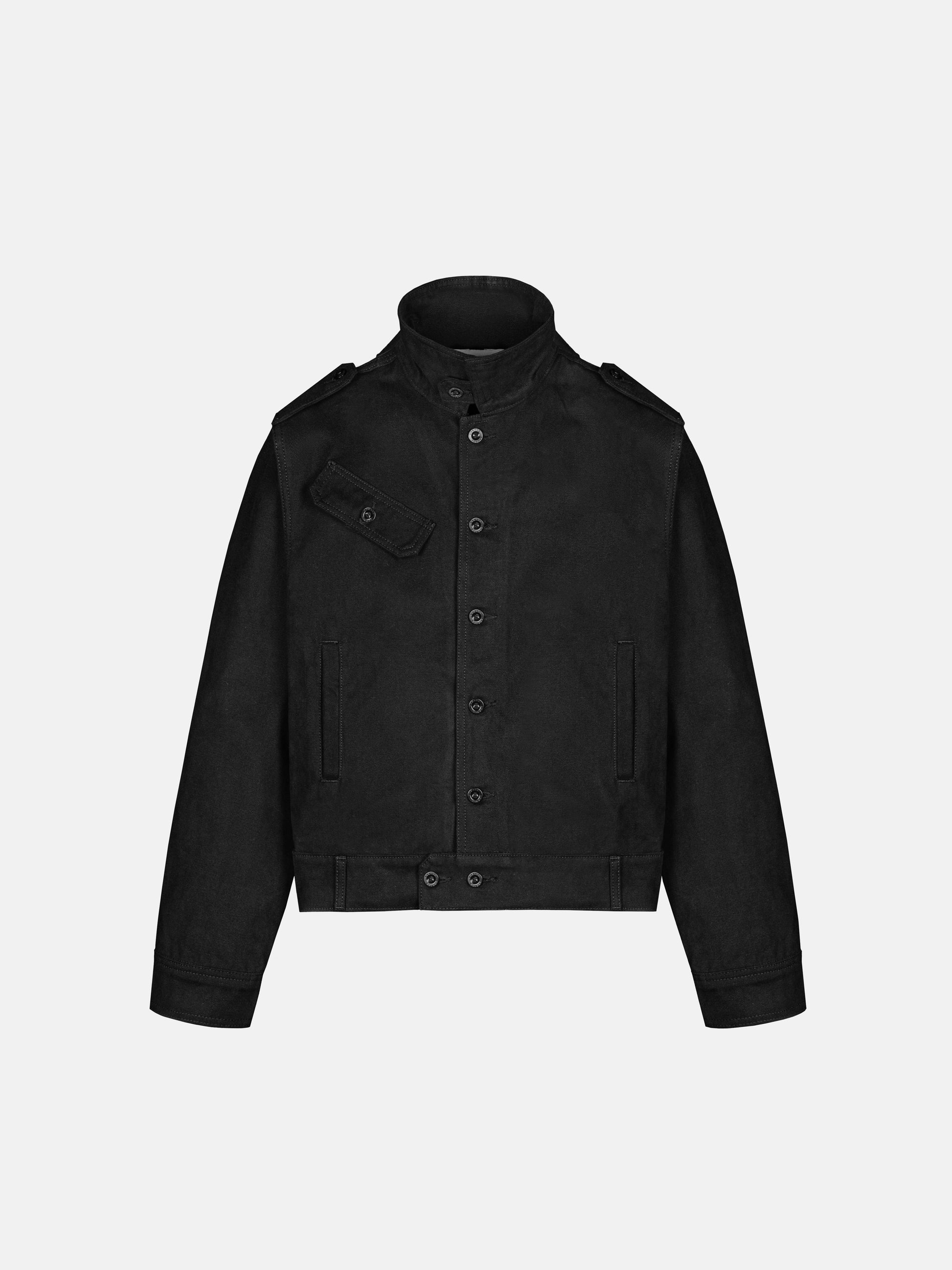 OFFIZIERJACKE – SCHWARZES CANVAS