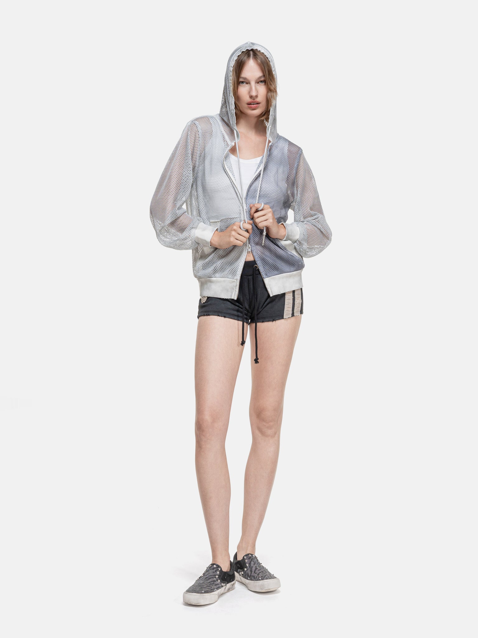 MESH HOODIE - WHITE