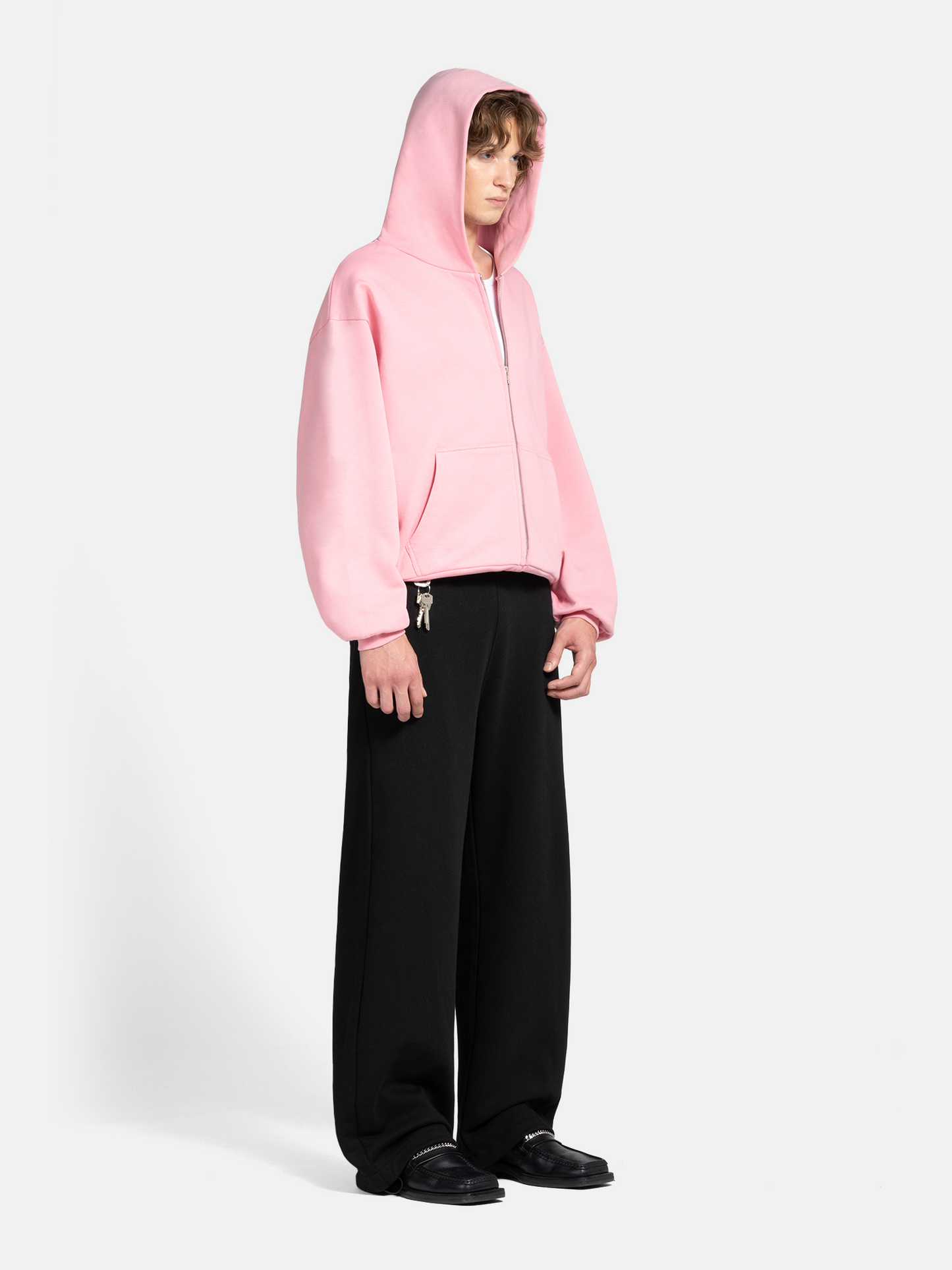 THE BLANC ZIP HOODIE - PINK