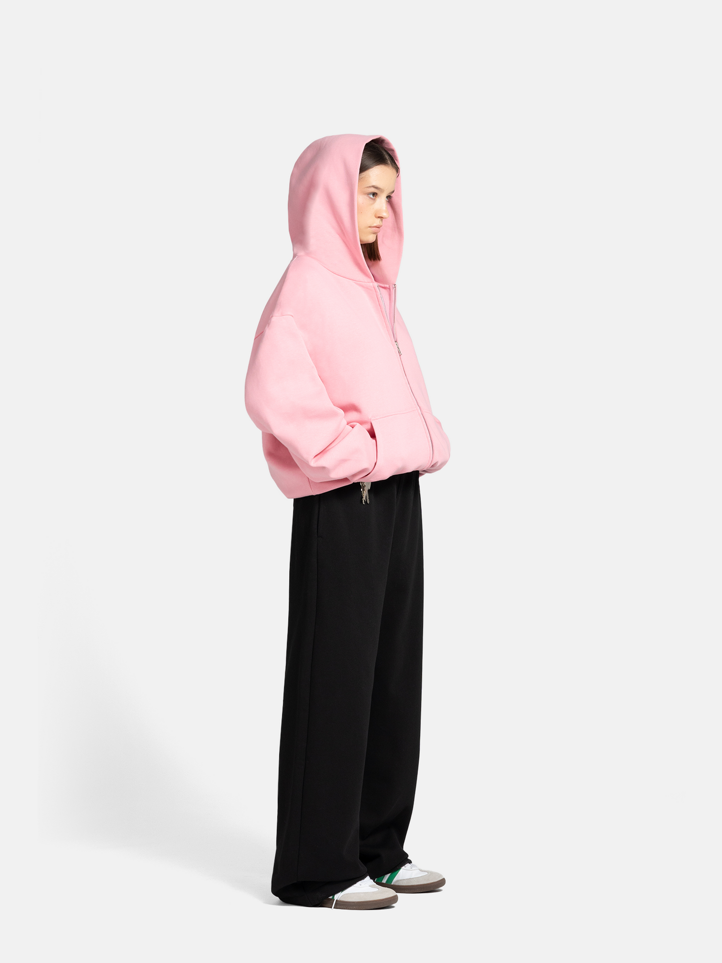 THE BLANC ZIP HOODIE - PINK