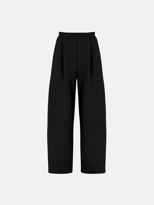 PLEATED SWEATPANTS - BLACK