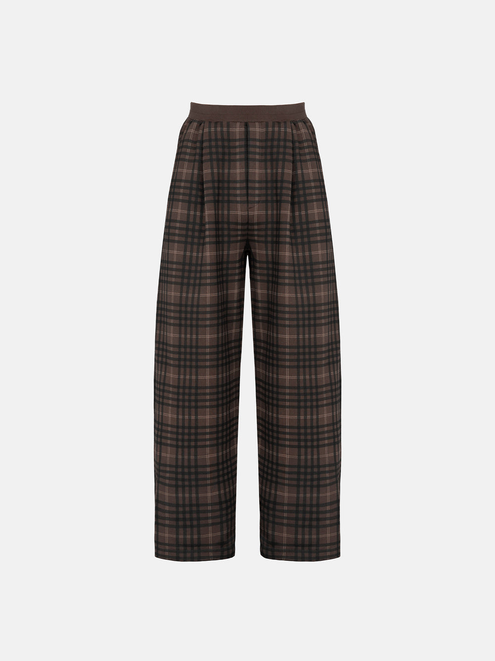 PLEATED SWEATPANTS - TARTAN