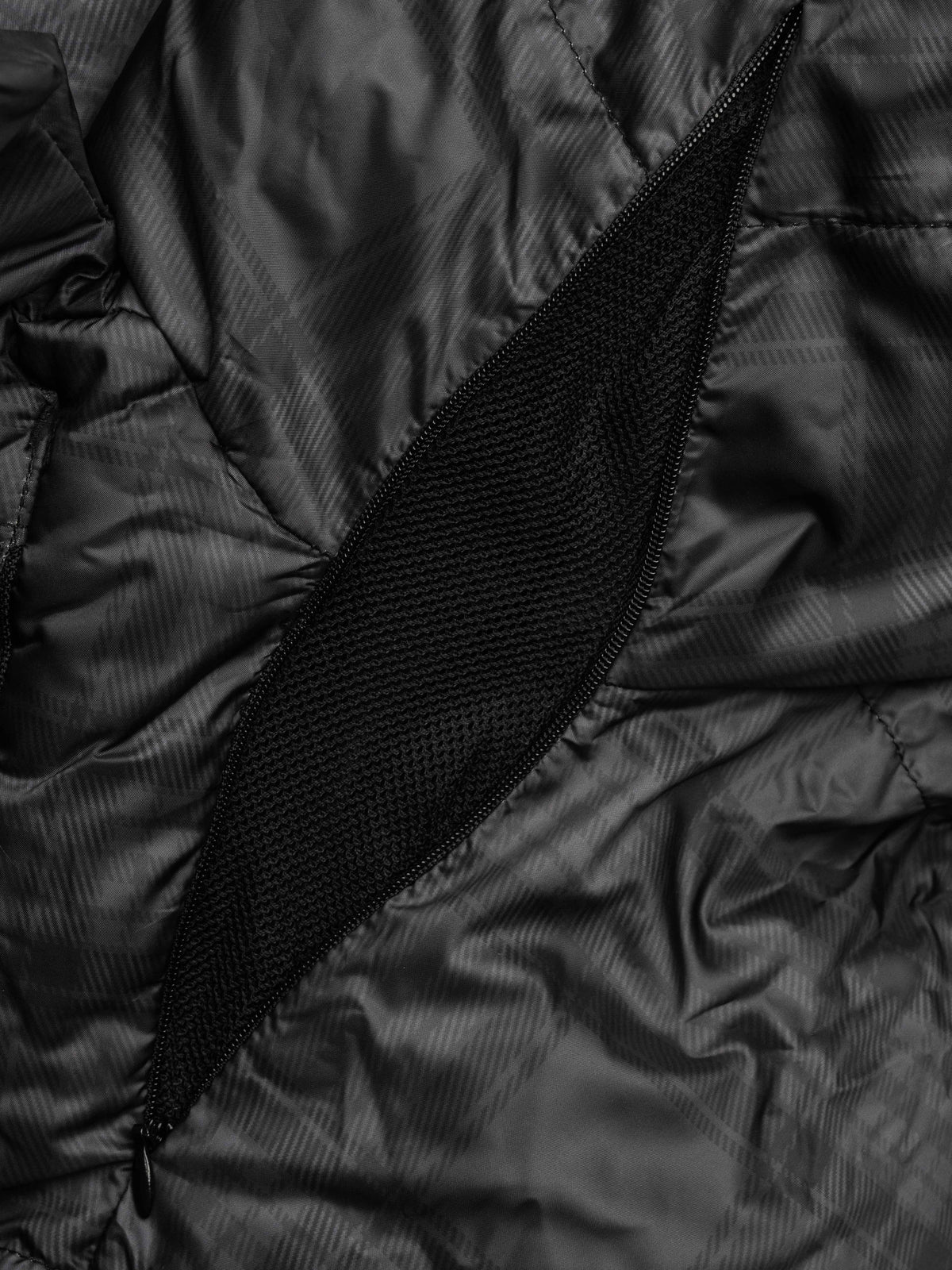 PUFFY JACKET - BLACK CHECKERED
