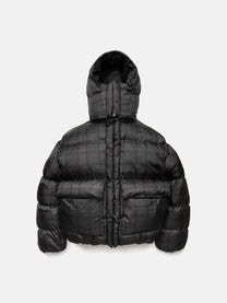 PUFFY JACKET - BLACK CHECKERED
