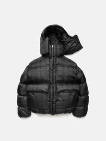 PUFFY JACKET - BLACK CHECKERED