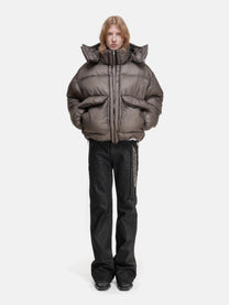 PUFFY JACKET - DYED GREY