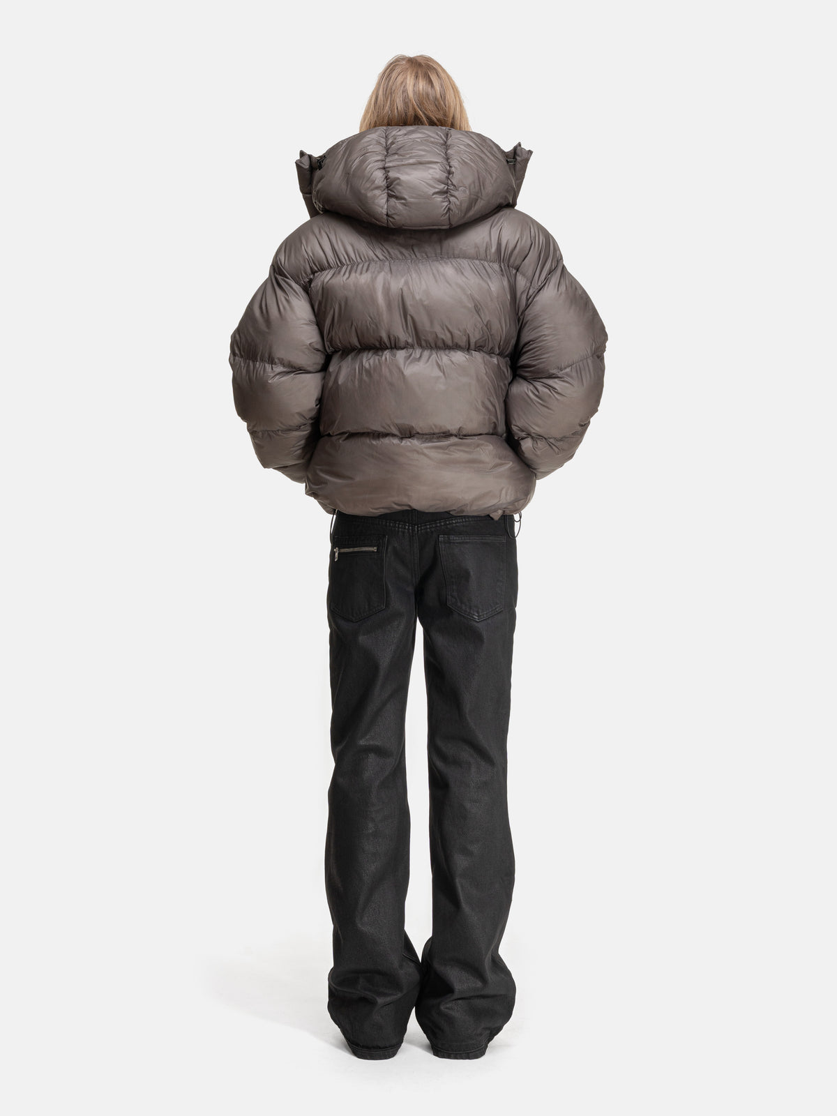 PUFFY JACKET - DYED GREY