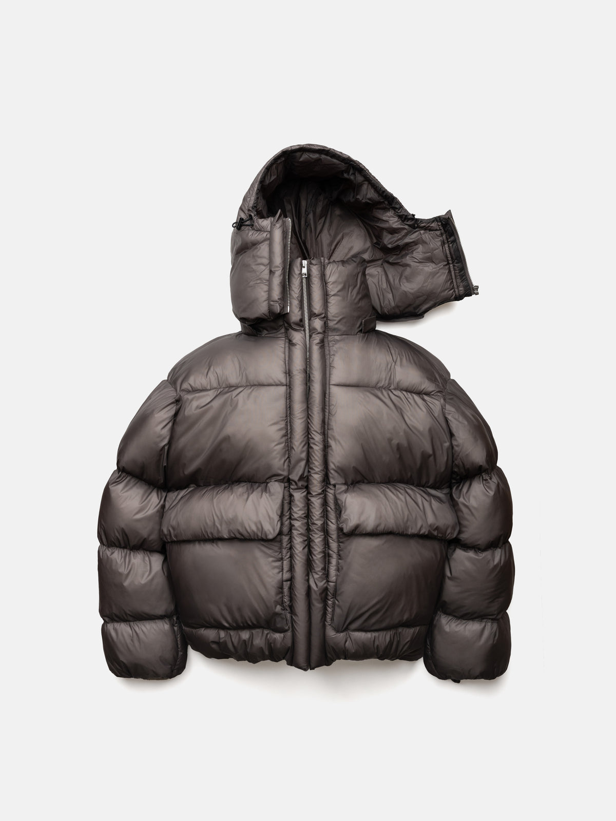 PUFFY JACKET - DYED GREY