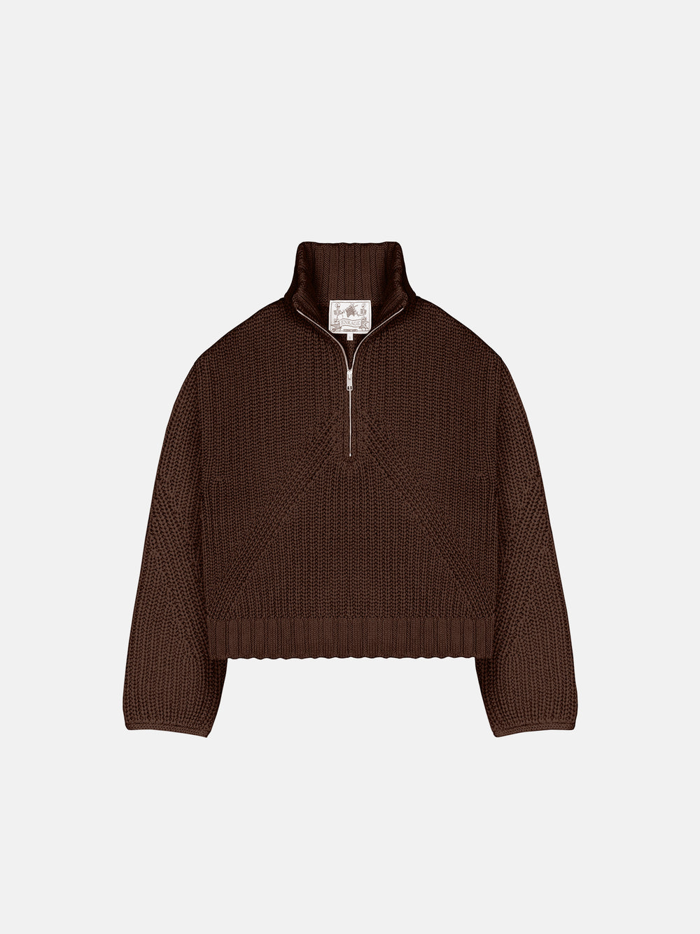 QUARTER ZIP - BROWN