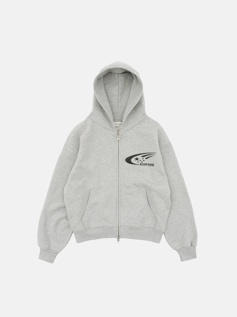 RALLY ZIP HOODIE GRAY ENRAGE