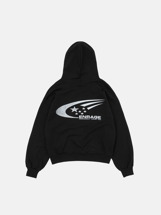 RALLY ZIP HOODIE - BLACK