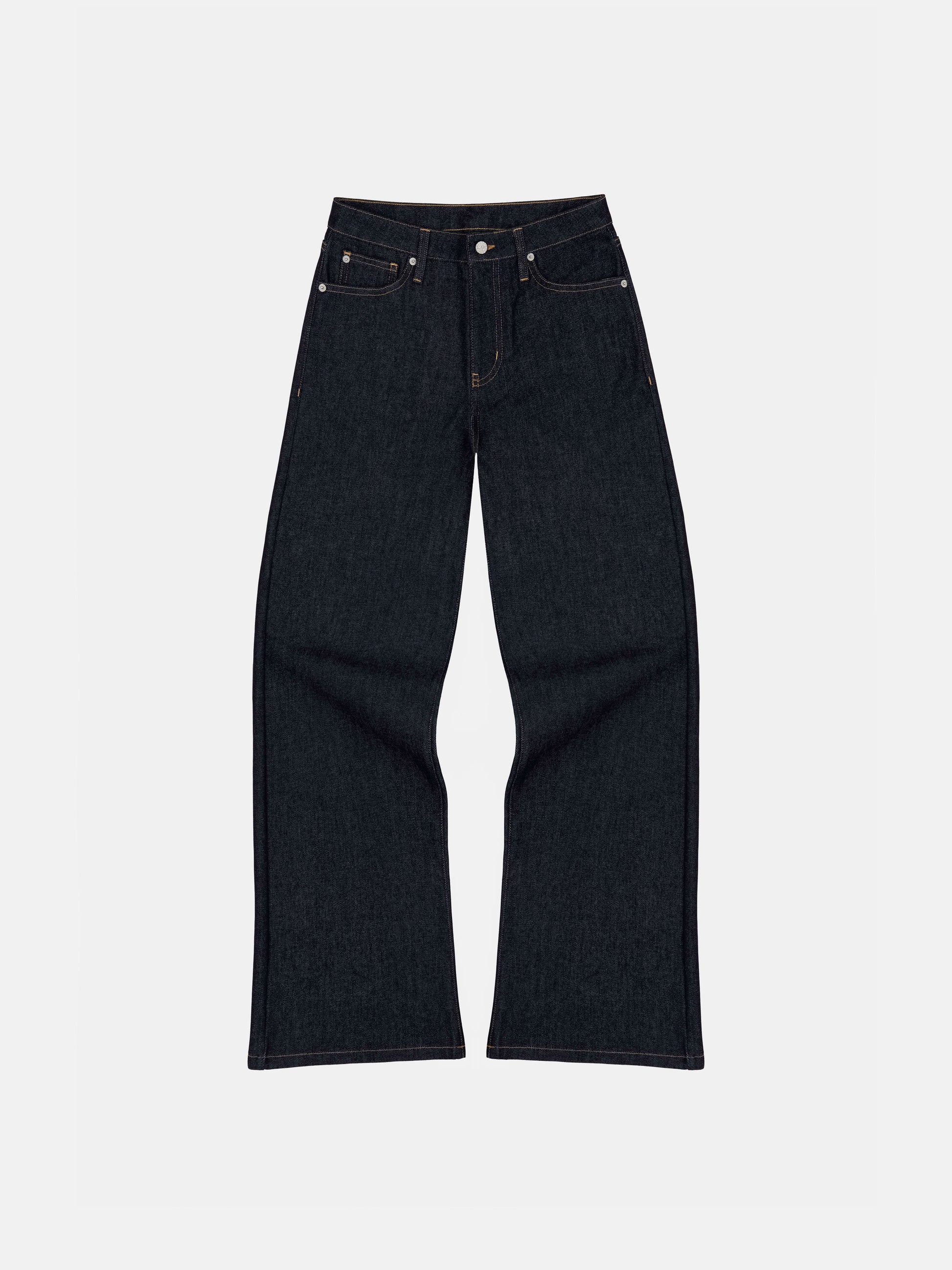 BOOTCUT-JEANS – BLAUER RAW-DENIM