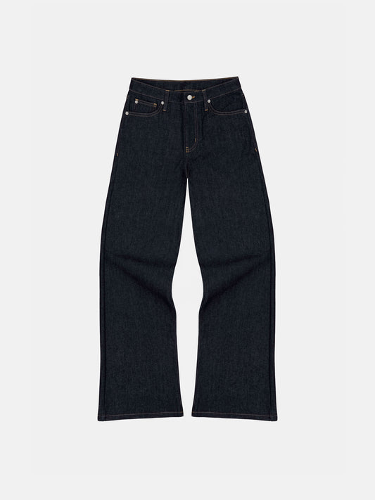 BOOTCUT JEANS - BLUE RAW DENIM