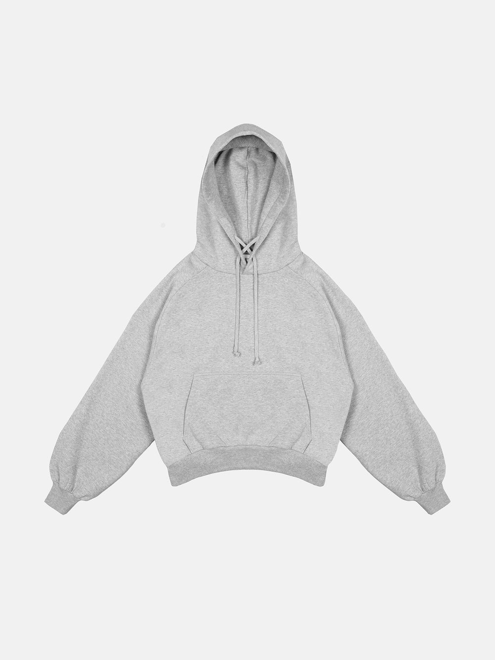 RETRO DRAWSTRING HOODIE - GRAY