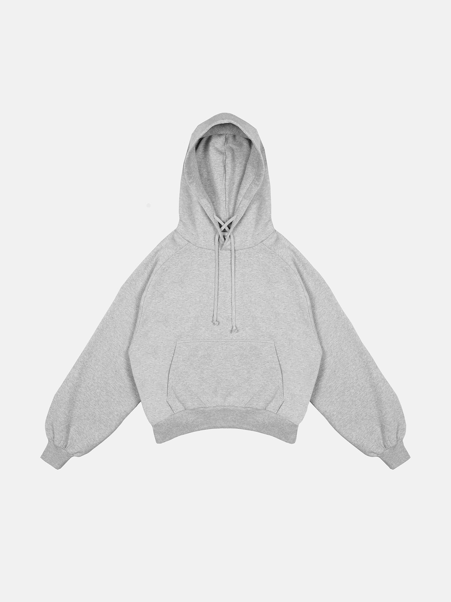 RETRO DRAWSTRING HOODIE - GRAY