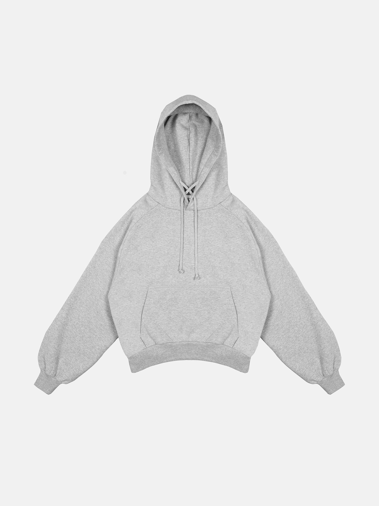 RETRO DRAWSTRING HOODIE - GRAY