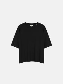 RIB BAGGY TEE - BLACK