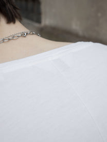 V-NECK TEE - WHITE