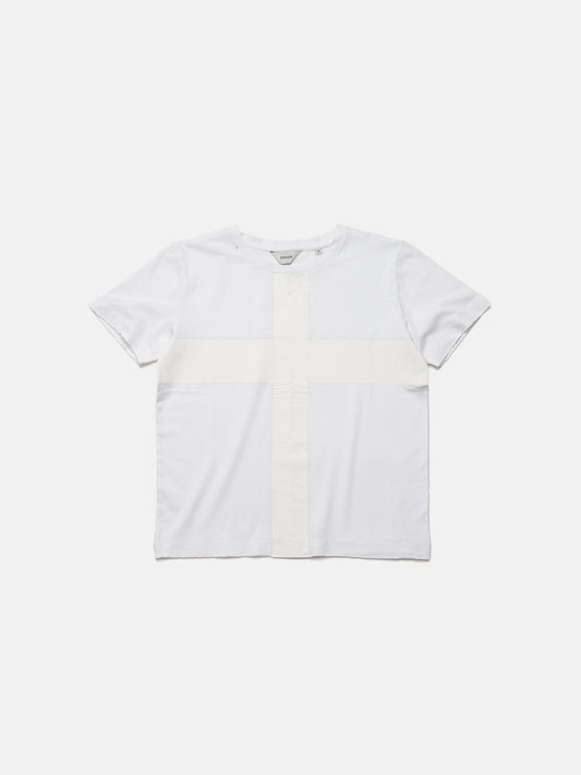 ROUND NECK TEE - WHITE TAPE