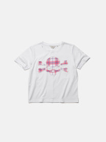 ROUND NECK TEE - WHITE SKULL