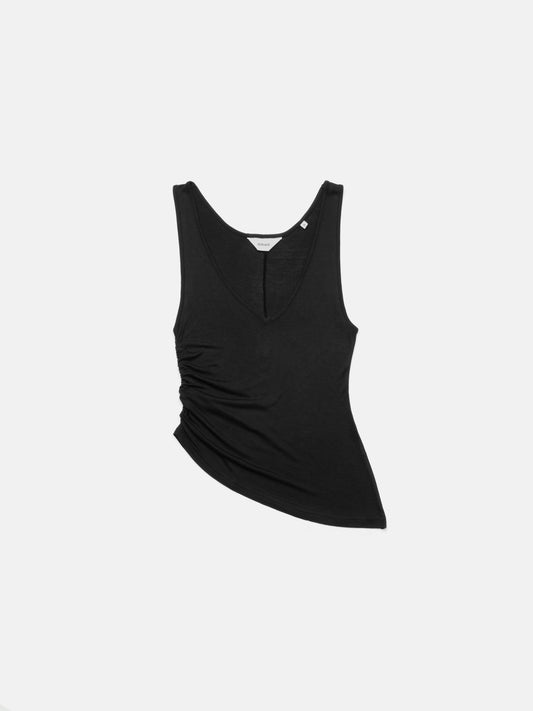SCOOP NECK TOP - BLACK