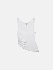 SCOOP NECK TOP - WHITE