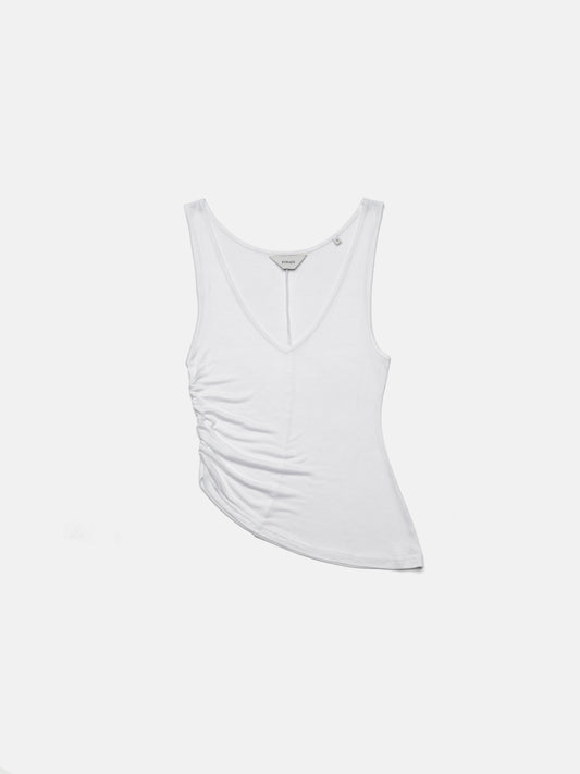 SCOOP NECK TOP - WHITE