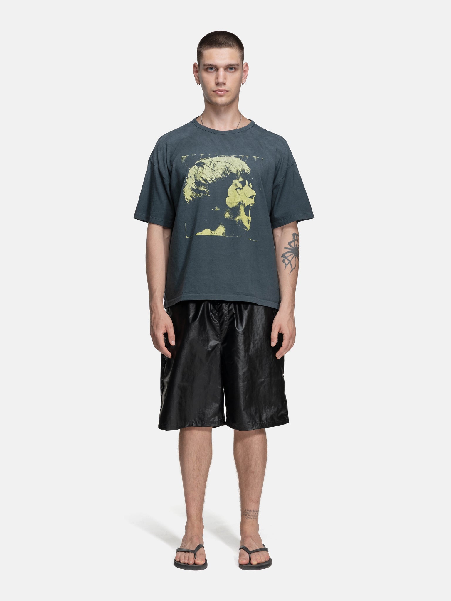 SINGLE STITCH TEE - SCREAM WASHED BLACK