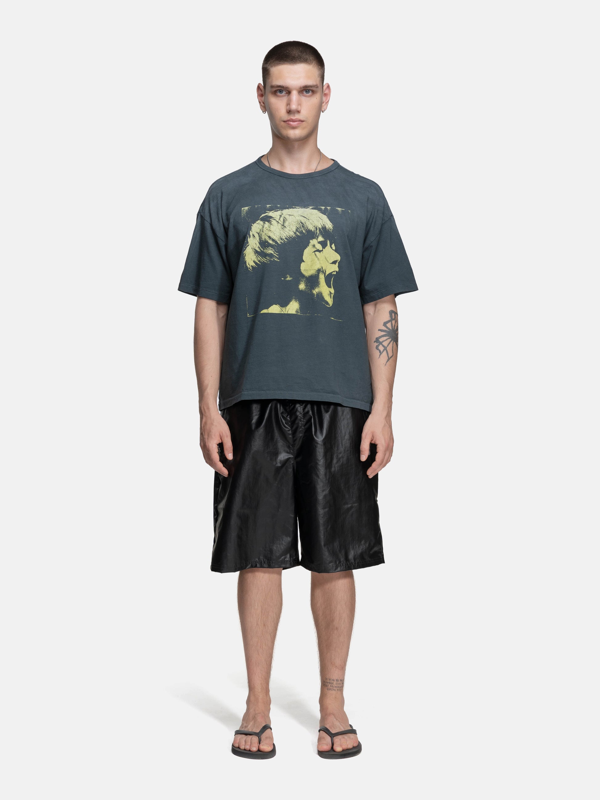 SINGLE STITCH TEE - SCREAM WASHED BLACK