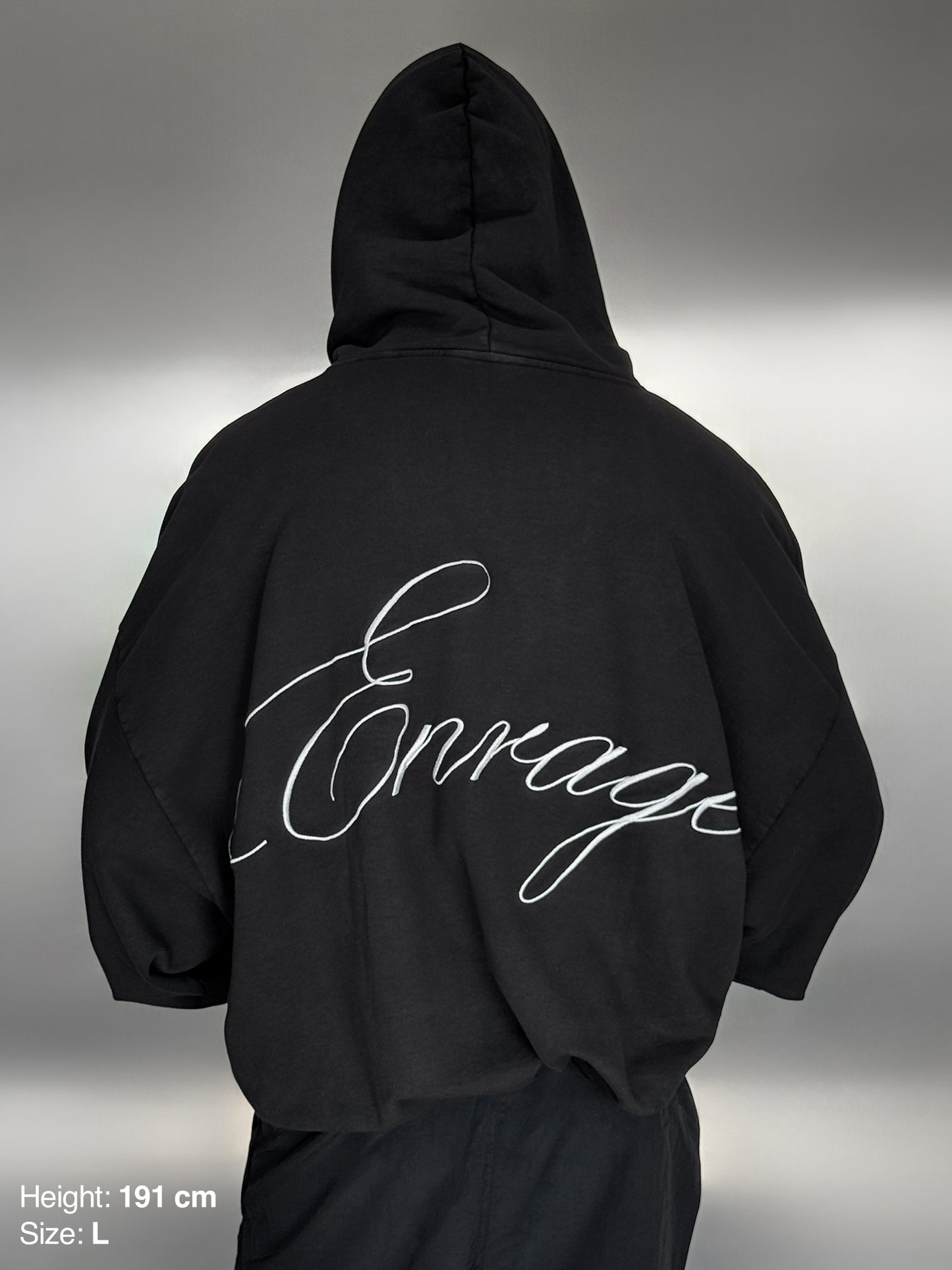 SCRIPT HOODIE - BLACK