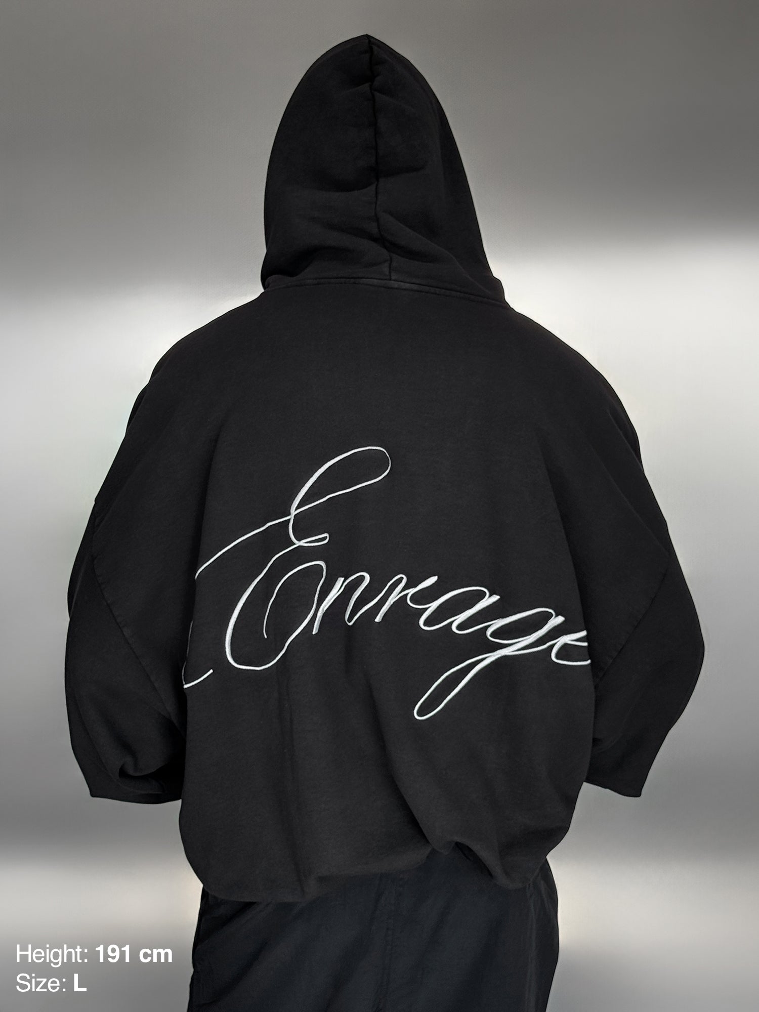 SCRIPT HOODIE - BLACK
